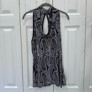 Nue Options Black and White Paisley Tank Top